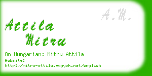 attila mitru business card